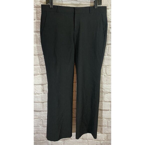 Banana Republic The Logan Fit Trouser Dress Pants Womens Size 8 Wool Black - Picture 1 of 11